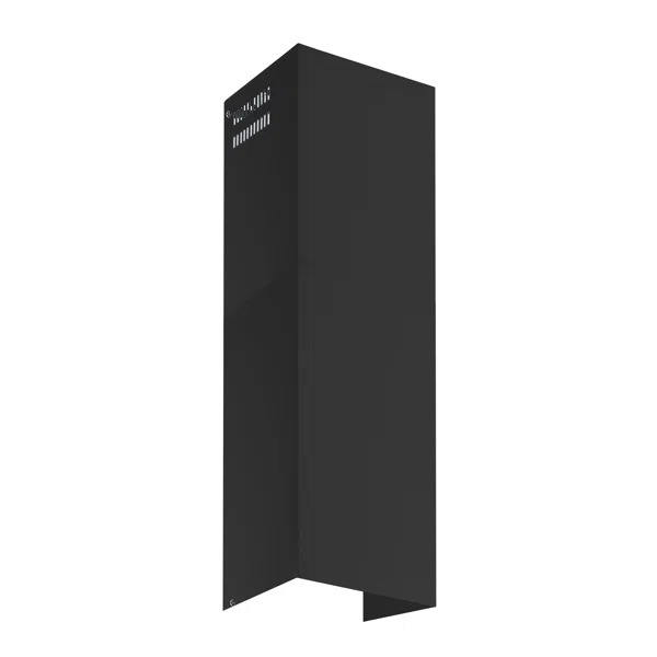 Matte Black Range Hood Chimney Extension (up to 11 ft. Ceiling) for T-Shape Island Range Hood
