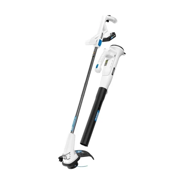 Hart 20V System 10-inch String Trimmer and Bazooka Blower Combo Kit