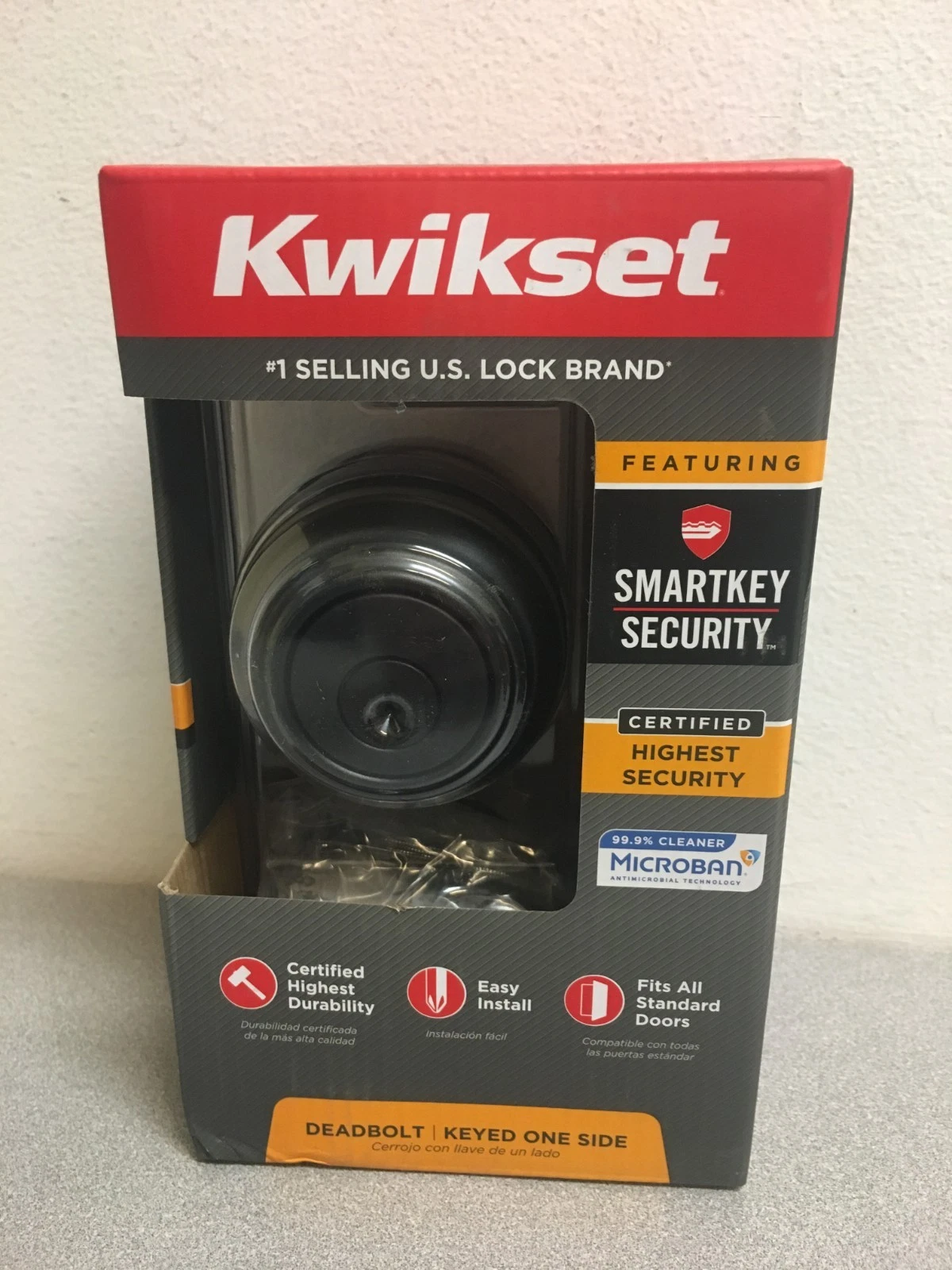 Kwikset SmartKey Venetian single Bronze Metal Deadbolt