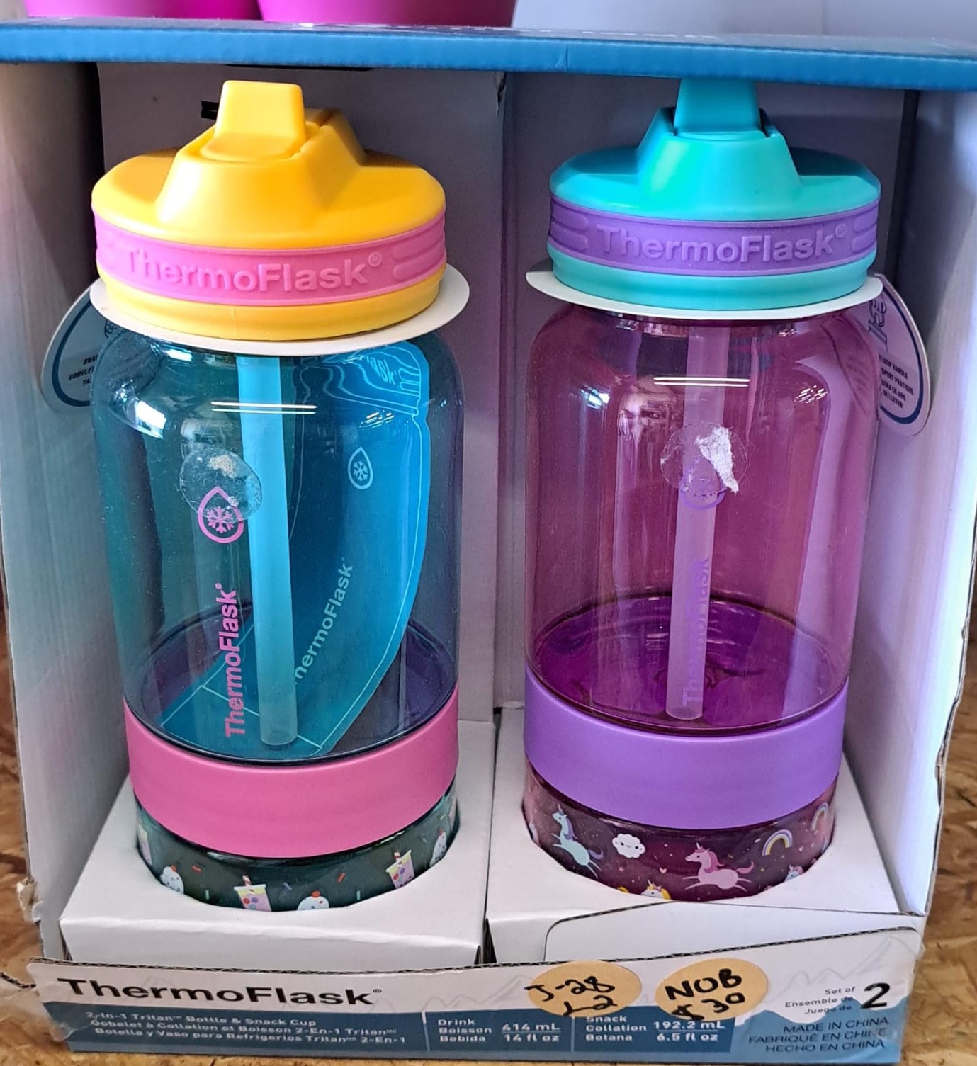 ThermoFlask 14 oz. Kids Tritan Bottles, 2-pack