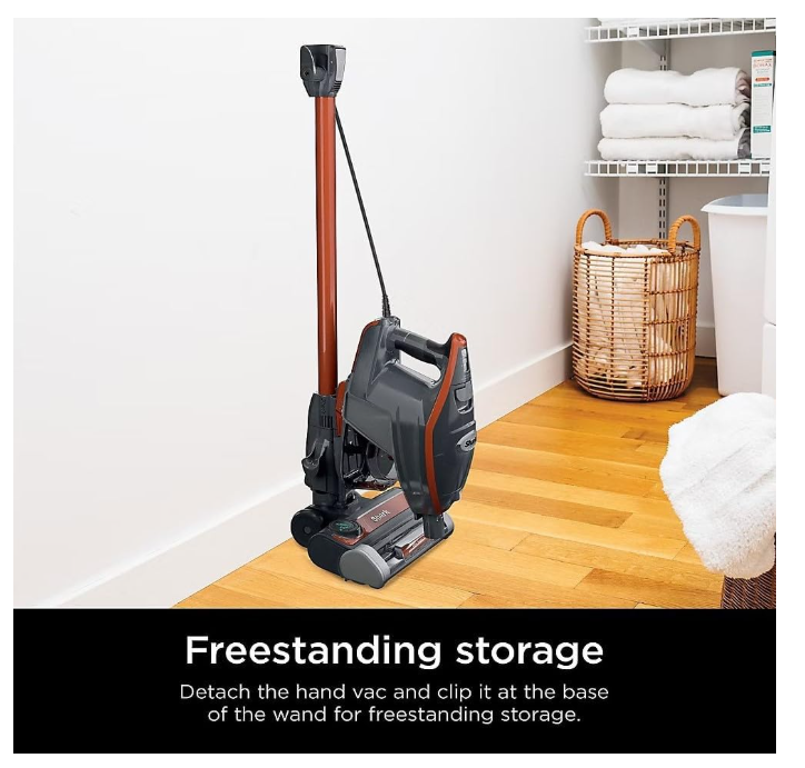 SHARK HN175 Rocket Pro Corded Stick Vacuum with Odor Neutralizer Technology, Removable Hand Vacuum, Advanced Swivel Steering, XL Cup, LED Headlights, Perfect for Pets, Orange (Renewed)