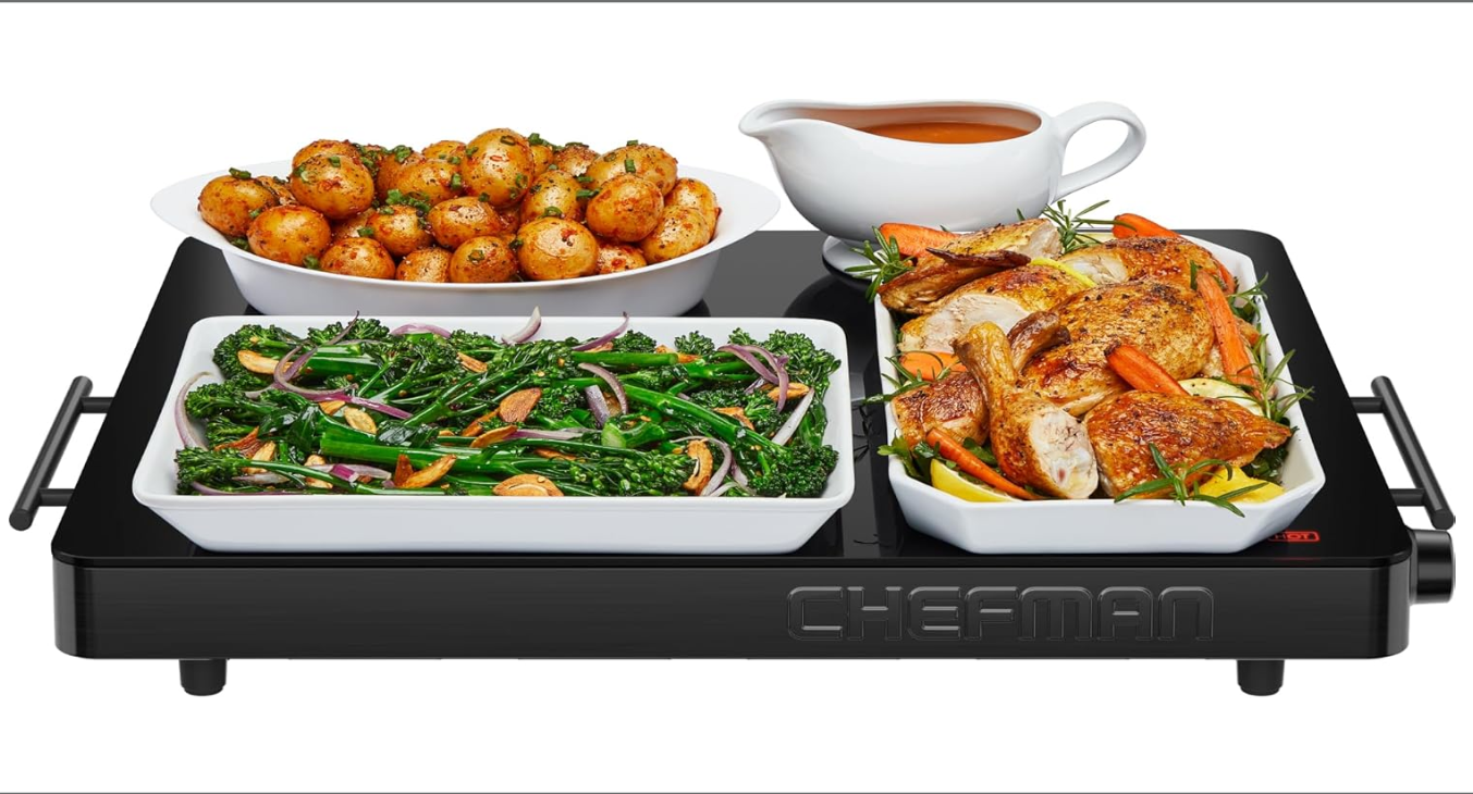 Chefman Electric Warming Tray with Adjustable Temperature Control