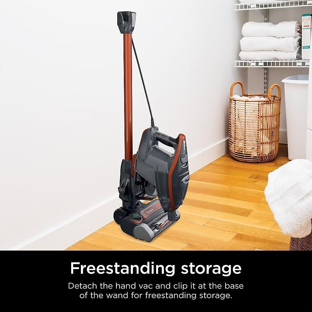 SHARK HN175 Rocket Pro Corded Stick Vacuum with Odor Neutralizer Technology, Removable Hand Vacuum, Advanced Swivel Steering, XL Cup, LED Headlights, Perfect for Pets, Orange (Renewed) - Image 7