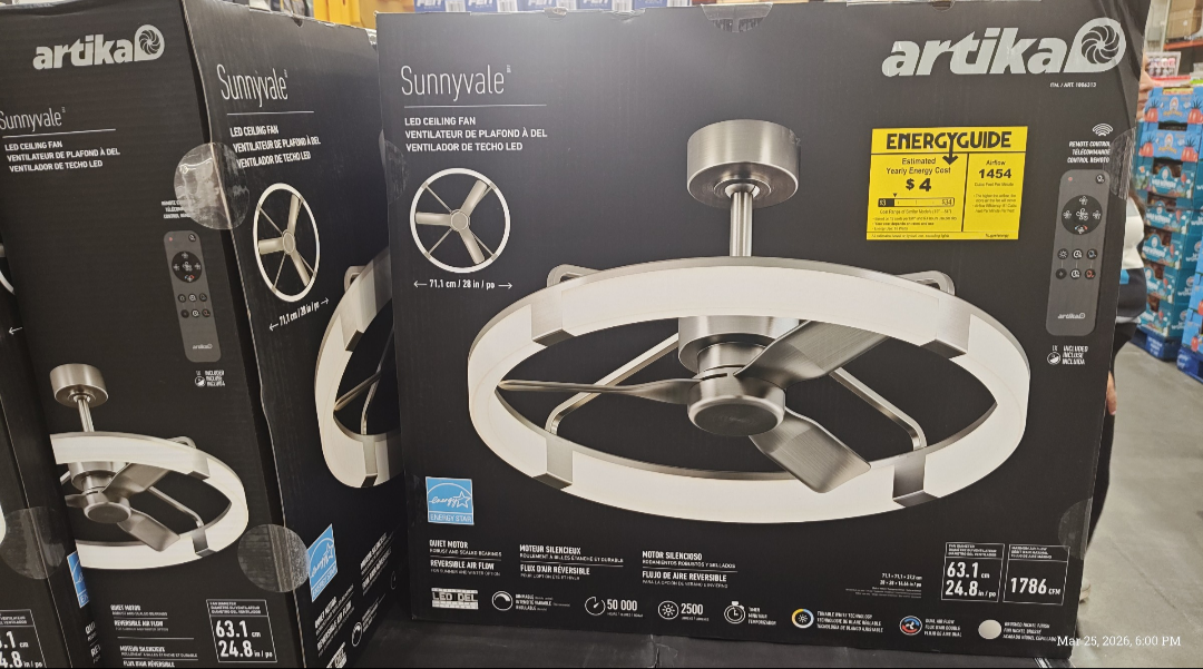 Artika Edwin 25" LED Chandelier Ceiling Fan - Image 2