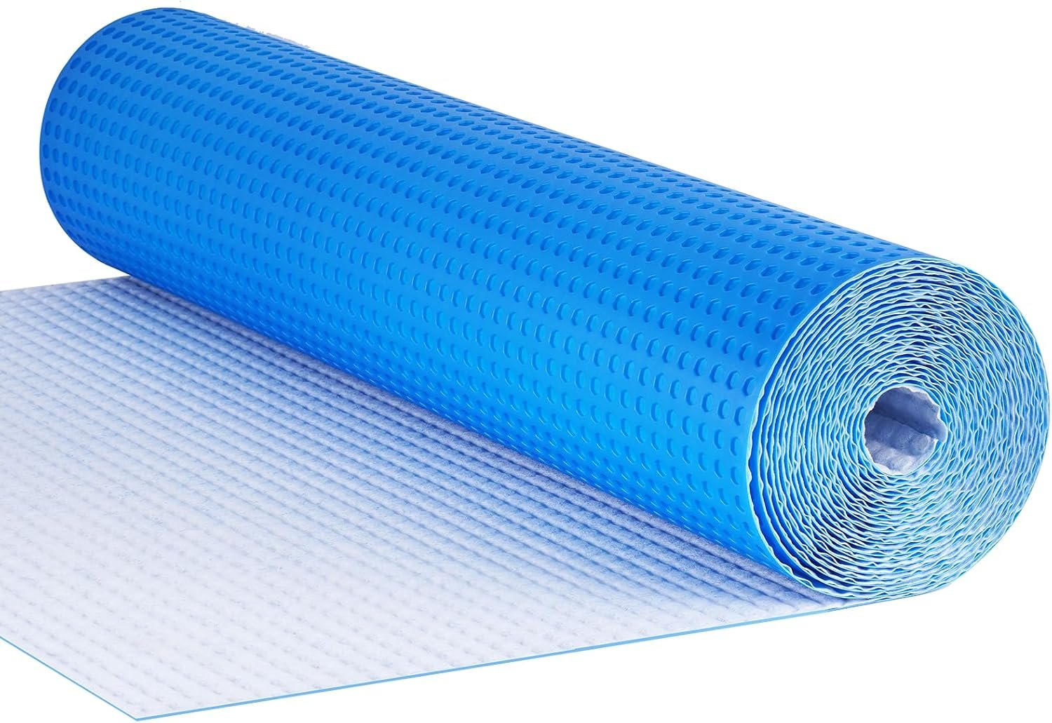 Uncoupling Membrane for Tile, 1/8''(3mm) Waterproof Flooring Underlayment – 108 Sq.Ft Crack Prevention Mat for Bathroom, Shower, Kitchen, Basement