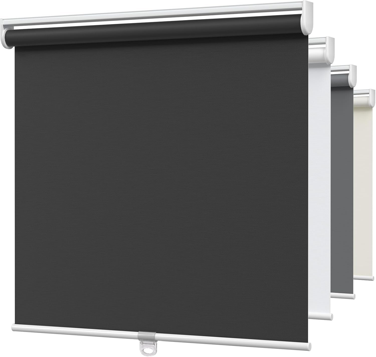 MYshade Blackout Cordless Roller Shades, Room Darkening Free-Stop Roll Up Blinds for Windows, Pull Down Blocking Blind for Home and Office, Easy to Install, 54" W X 72" H, Black - Image 2