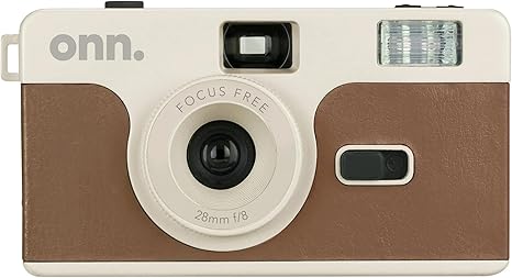 Onn Reusable 35mm Camera – Brown Vintage Style Film Camera