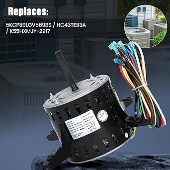 5KCP39LGV569BS Blower Fan Motor, HC43TE113 Blower Motor, 1/2 HP 115V 1075RPM 3SPD, Compatible with GE Genteq Bryant Payne Carrier HC43TE113, HC43TE113A, HB43TR113, 5KCP39LGSA06S - Image 5