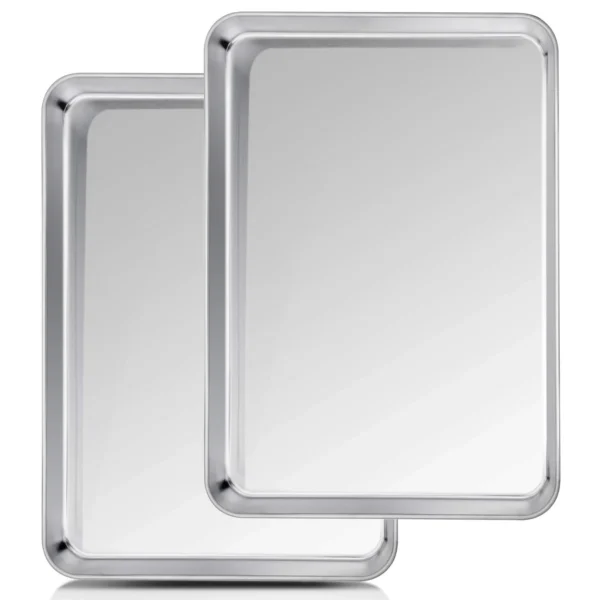 TeamFar Baking Sheet, 20’’×14’’×1’’, Cookie Sheet Half Sheet Baking Pans Stainless Steel