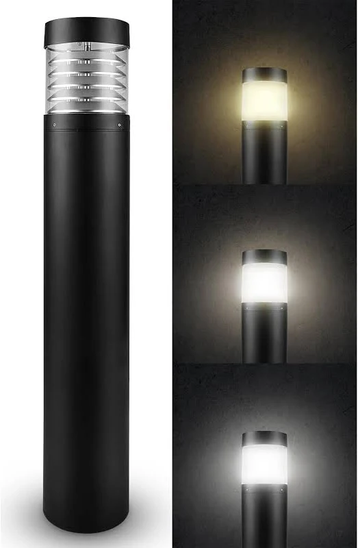 LightingLabs Led Bollard Landscape Lighting 20 Watts 39 Inch 3CCT 3000/4000/5000K 120-277V Outdoor Pathway Light Wired Ideal for Garden, Commercial and Driveway Rated IP65 ETL Listed
