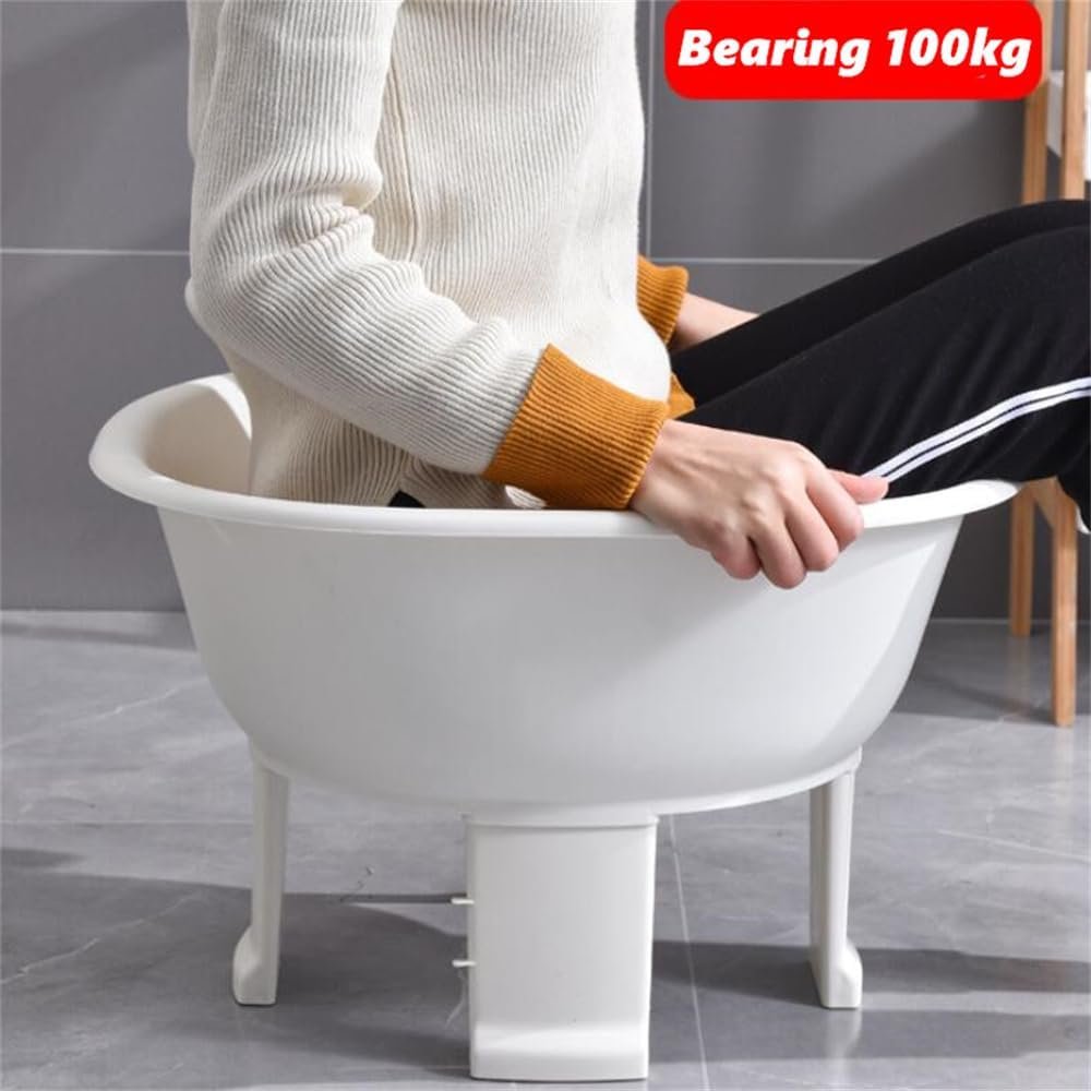 Sitz Bath tub,Sitz Bath for Hemorrhoids,Sits Bath Kit for Women Men,Wider Seating Area, Deeper Bowl (White) - Image 3