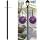 Zonon 1 Set 7 ft Outdoor Lamp Post with Cross Arm, 80 in H x 3 Inch Dia Direct Burial Light Pole with Wiring Hole for Driveway Pathway, Yard, Garden, Weather-Resistant Galvanized Steel, Black