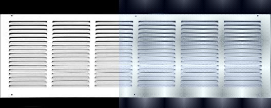 32" x 4" Return Air Grille - Sidewall and Ceiling - HVAC Vent Duct Cover Diffuser - [White] [Outer Dimensions: 33.75w X 5.75"h]