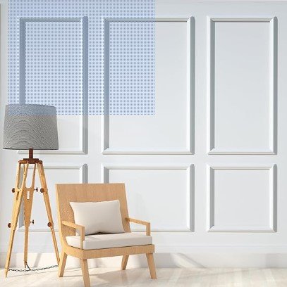 Peel and Stick Wall Molding Kit - White Frame Premade Moulding Panels - Accent Self Adhesive Wainscoting Panels - Ready to Assemble Art Faux Wood Trim for Interior Walls Home Decor (50"x40"x20")