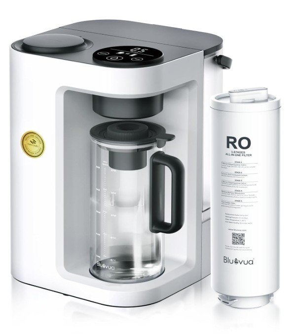 Clean, fresh water in minutes! Bluevua RO countertop filter with 7-stage UV filtration, remineralization, no installation needed, and WQA certified. Excellent condition—ready to use. Great value, buy today!