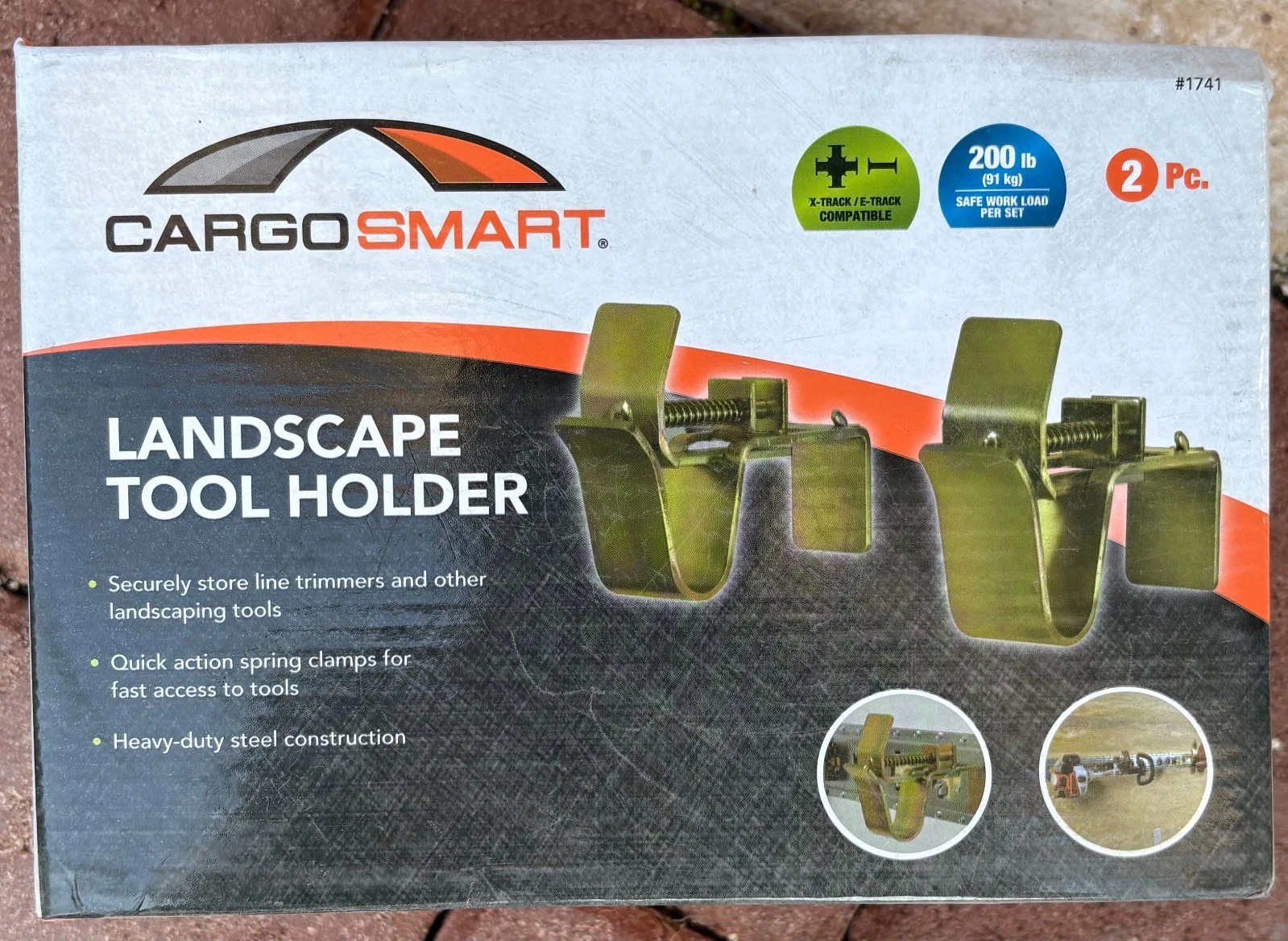CargoSmart Landscape Tool Holder for E-Track and X-Track - 2 pack