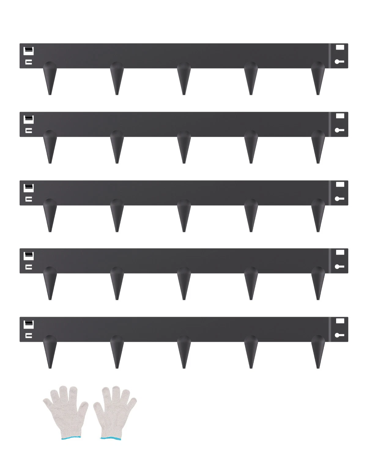 Steel Landscape Edging 5 Packs 39 x 3in Rust-Resistant Edging Border Dark
