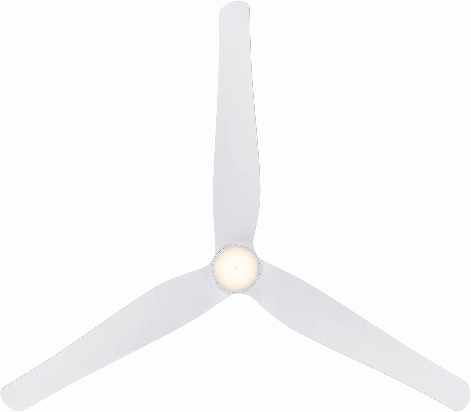 MINKA-AIRE Norwynd 72" 3-Blade 5CCT LED Smart Coastal Rated Indoor/Outdoor Ceiling Fan - Flat White and Flat White Blades with Etched Lens