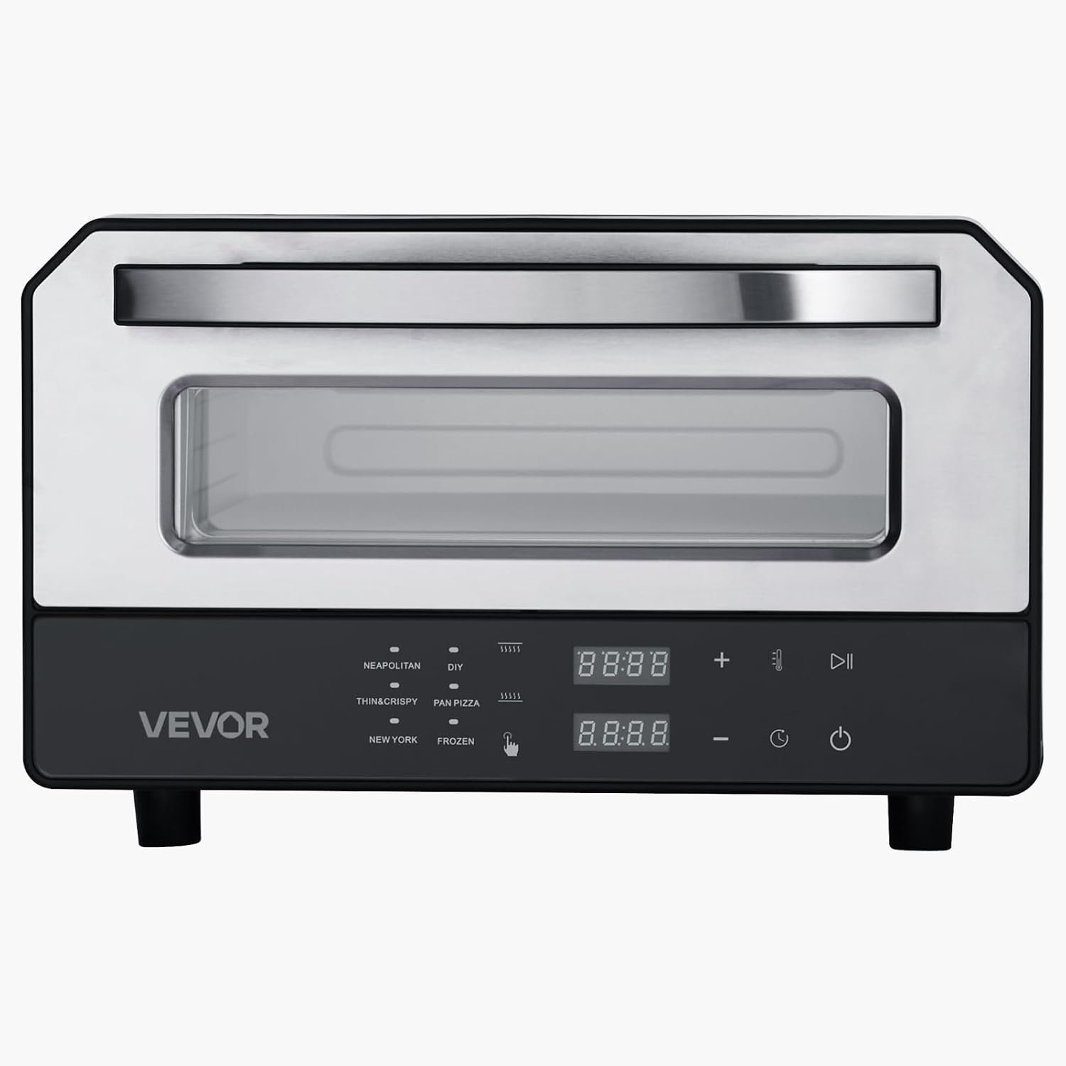 VEVOR Electric Pizza Oven, Smart Pizzas Maker Indoor with 5 Preset, 12-Inch Countertop Pizza Cooker wTouch Srceen, 750℉ Max Temp, 2-Min Rapid Baking Oven Thin & Crispy, Neapolita - Image 3