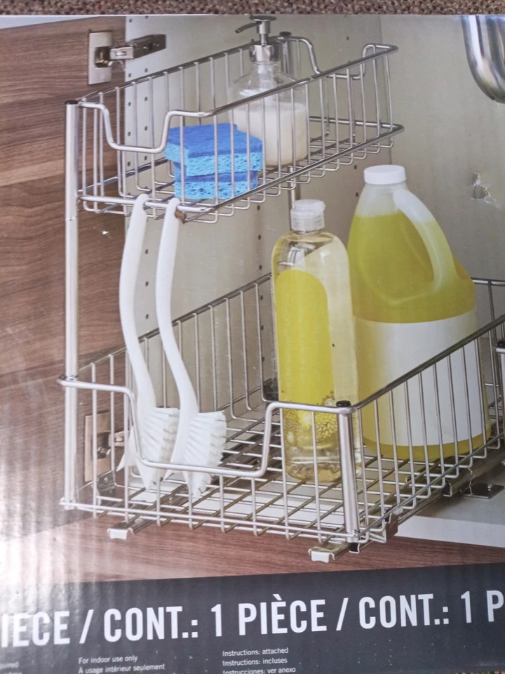 TRINITY Wire Undersink Organizer with Slide