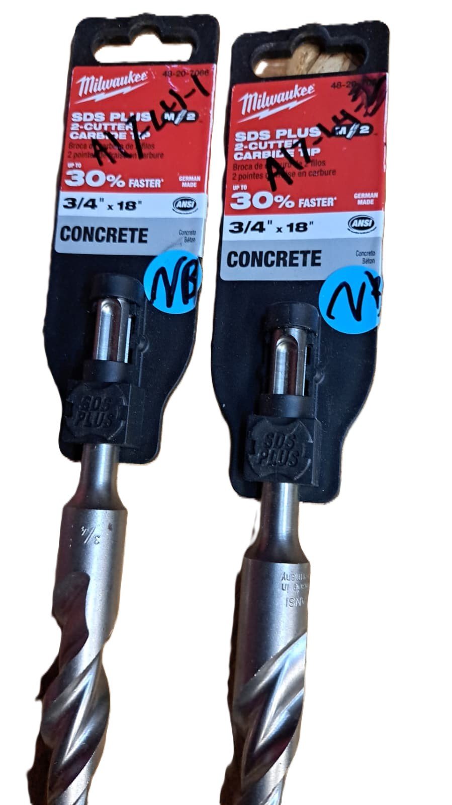 Milwaukee 34 in. x 18 in. 2-Cutter SDS-PLUS Carbide Bit