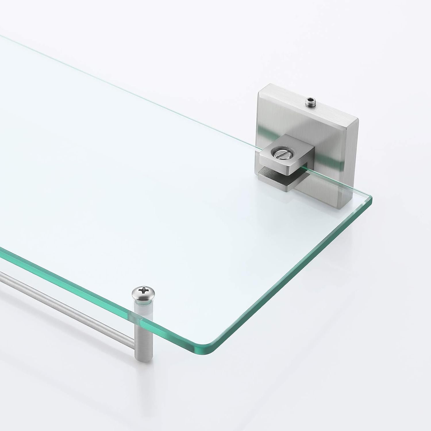 KES Bathroom Glass Shelf 1 Tier Bathroom Bath Basket Stainless Steel RUSTPROOF Wall Mount Brushed Finish, A2420A-2 - Image 3