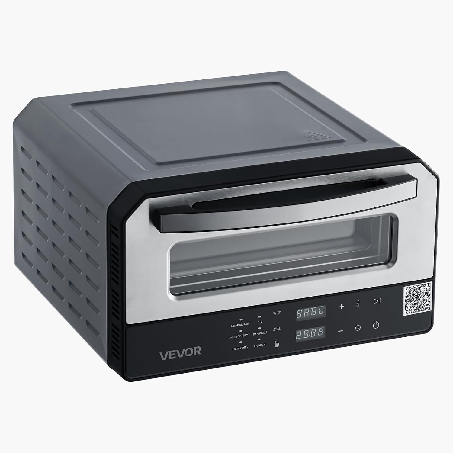 VEVOR Electric Pizza Oven, Smart Pizzas Maker Indoor with 5 Preset, 12-Inch Countertop Pizza Cooker wTouch Srceen, 750℉ Max Temp, 2-Min Rapid Baking Oven Thin & Crispy, Neapolita