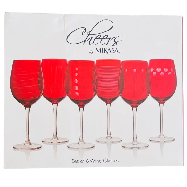 Mikasa Cheers Ruby Wine Glass Set of 6