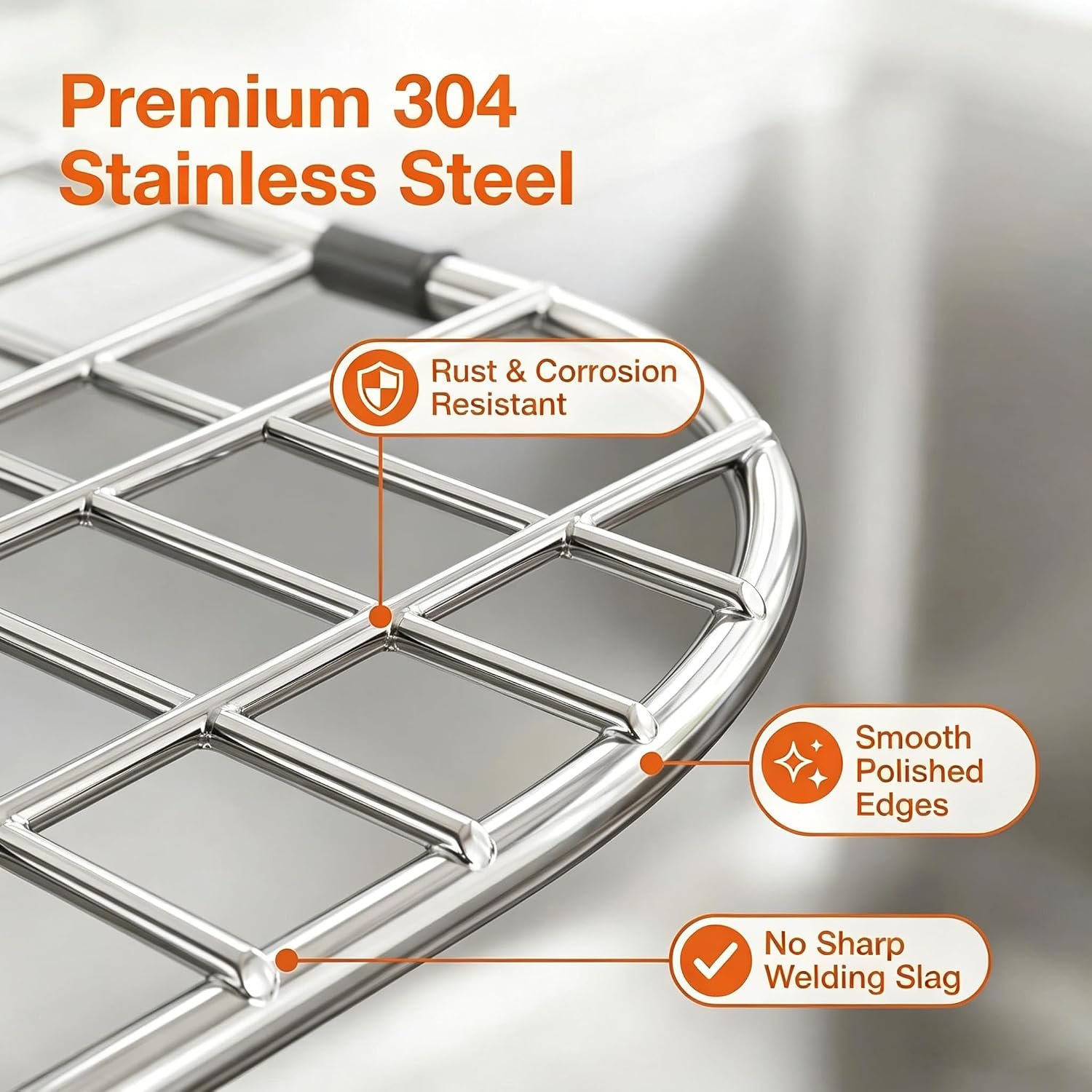 iPEGTOP Sink Bottom Grid 28"x 15", Stainless Steel Sink Protector Centered Drain with Round Corner Radius, Sink Grate for Bottom of Kitchen Single Sink Bowl with Hole, One-Piece - Image 6