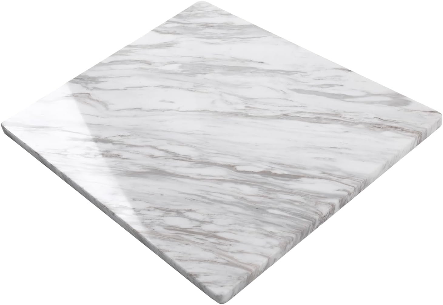 Faticdorr Natural Marble Cutting Board For Kitchen, 16 x 20 Inch Marble Slab Pastry Board With Non-Slip Feet For Baking, Cheese, Charcuterie, Chocolate, White Gray Net Veins