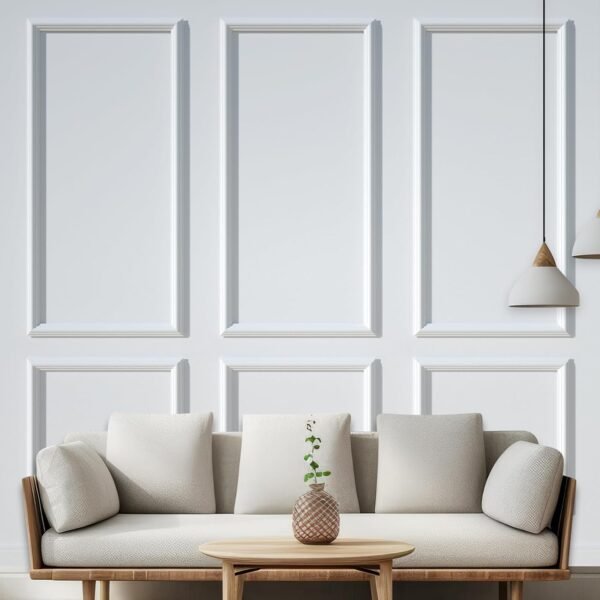 NeatiEase Peel and Stick Wall Molding Kit 6-Frame Premade, Ready-to-Assemble Wall Moulding Panel Frame, Self Adhesive Wainscoting Panels, Accent Molding Trim for Interior Walls Home Decor