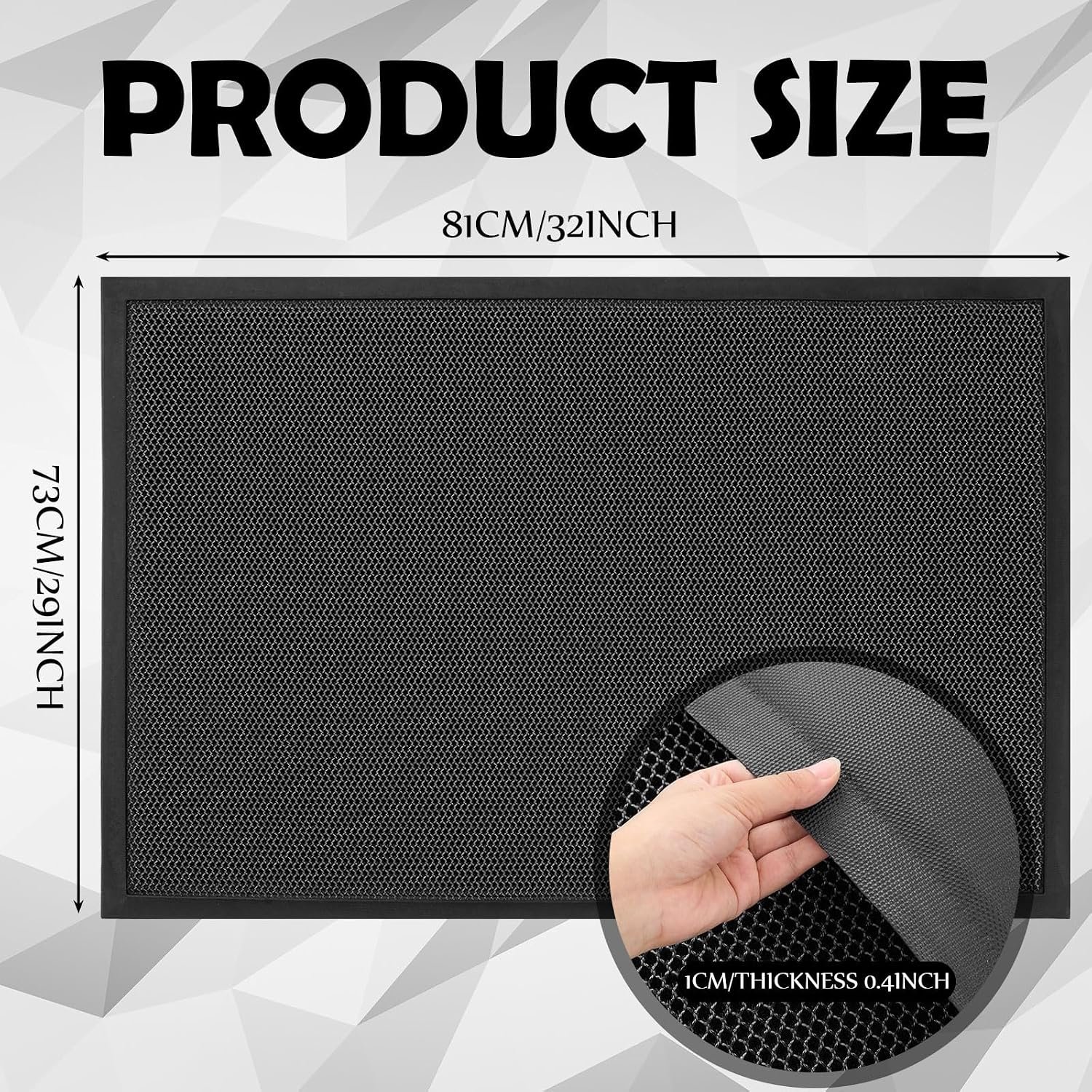 Nuanchu 10mm x 32 x 29in Extra Large and Thick Mat for Under Washer and Dryer, Waterproof Floor Pad, Laundry Machine Non-Slip Shockproof Pad for Floor Protection, Shock Absorbing, Noise Reducing - Image 2