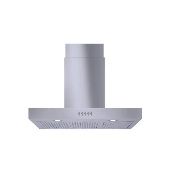 VISSANI Lora 30 in. 350 CFM Convertible T-Shape Wall Mount Range Hood in Stainless Steel with Charcoal Filters and LED Lighting
