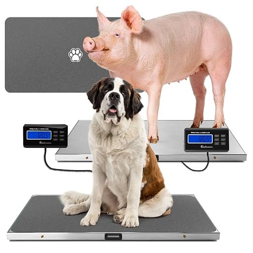 Adamson Livestock Scale 1100 lb / 500 kg – Heavy Duty Digital Dog Scales