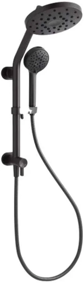 Kohler HydroRail 3-in-1 Multifunction Showerhead and Column Kit Black