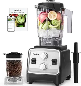 Aeitto Blenders for Kitchen with 1800W Motor, 68Oz. Large Capacity, 2-in-1 Blender & Grinder Combo, BPA-Free Countertop Professional Blender for Smoothies, Ice Crush, Frozen Drinks, Black