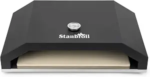 Stanbroil Outdoor Pizza Oven Pizza Maker for Blackstone 22", 28" Tabletop Griddles Cooking Station, Blackstone Flat Top Gas Grill Accessories with Temperature Gauge, 17.3 in. x 12 in. Pizza Stone