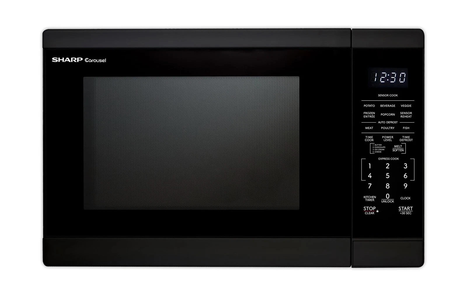 Sharp SMC1461KB 1.4 cu. ft. 1100W Black Countertop Microwave Oven
