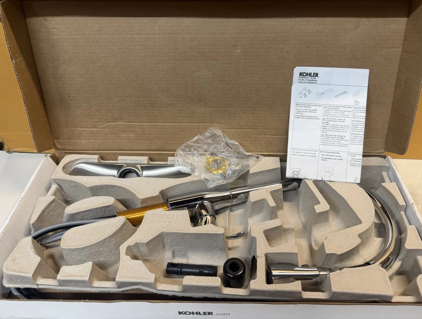 Kohler K-596-VS Simplice Single-Hole Pull-Down Kitchen Sink Faucet - Image 3