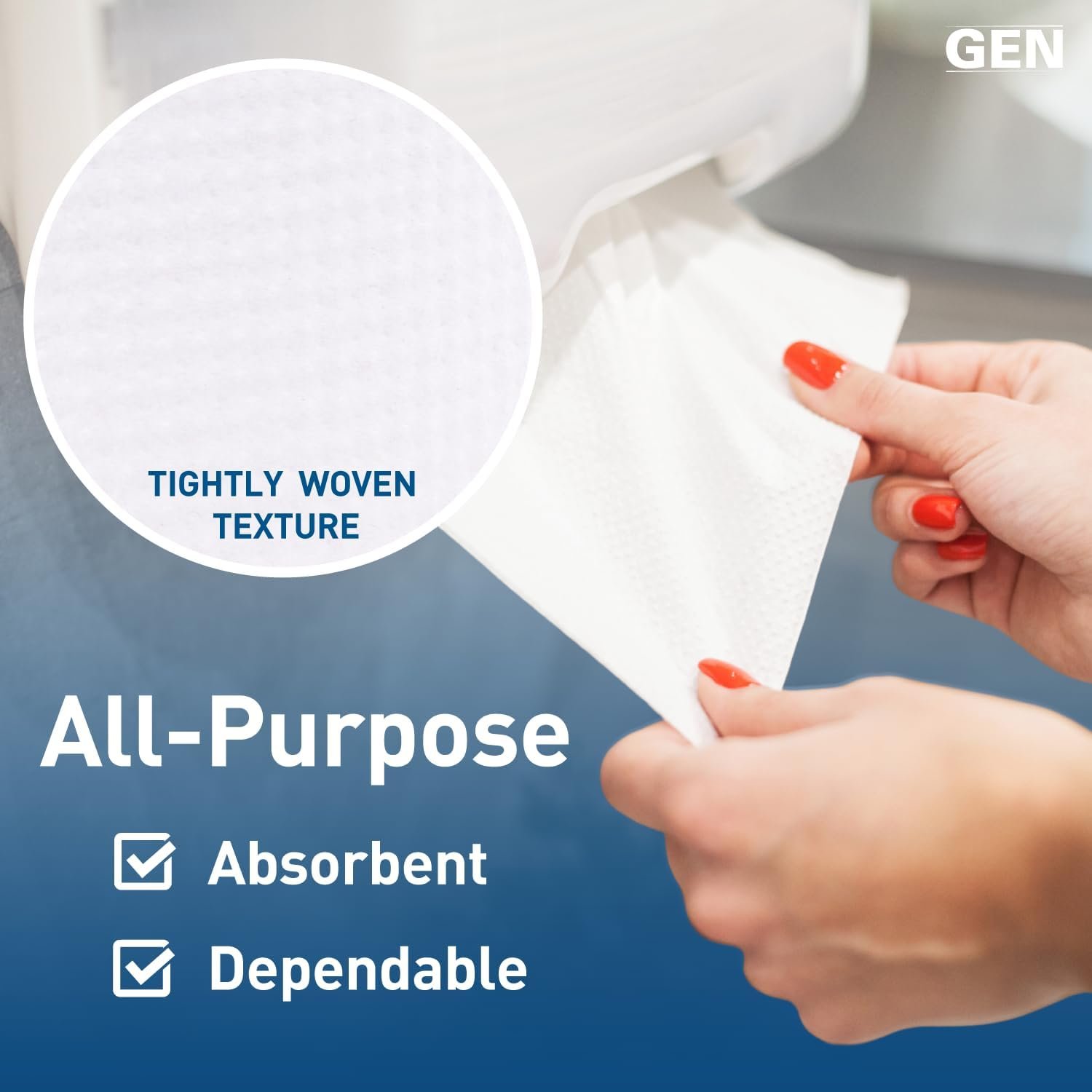 GEN Hardwound Roll Towels - White, 8-Inch x 800 ft, 6 Rolls/Carton - Image 5