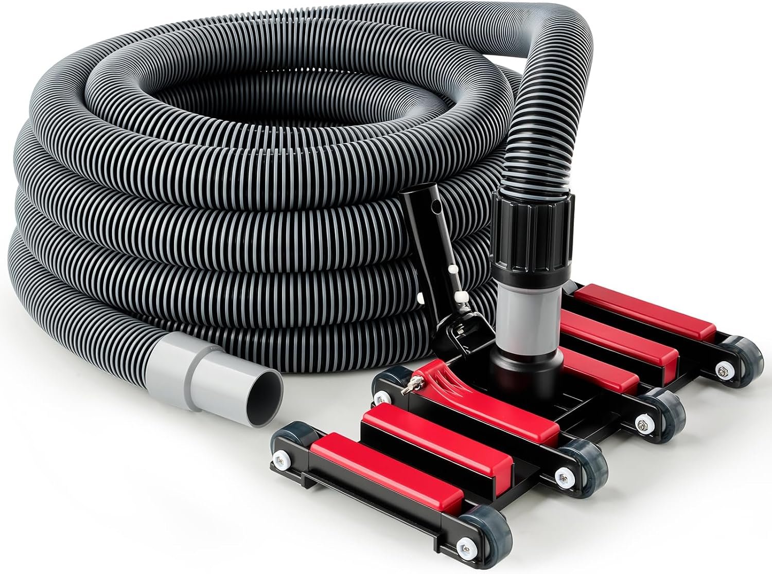 Sepetrel Professional Pool Vacuum Hose and Head – Heavy Duty Hoses with Swivel Cuff and Weighted Flexible Vacuum Head, for Ingraound & Above Ground Pools