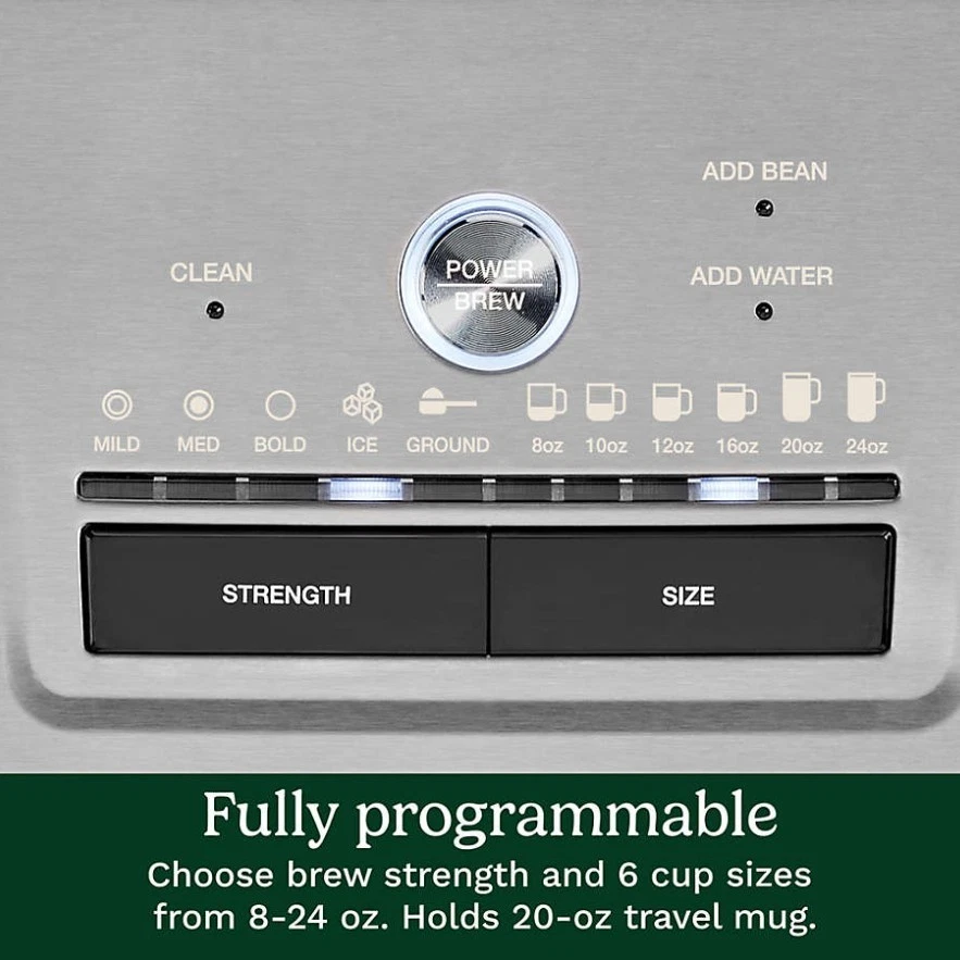 Cuisinart Coffee Maker, Grind and Brew Single Serve Coffee Maker, 6 Cup Sizes, Built-in Stainless Steel Burr Mill, Adjustable Strength, Grind Control and Over Ice Feature, Easy Cleaning, DGB-30 - Image 3
