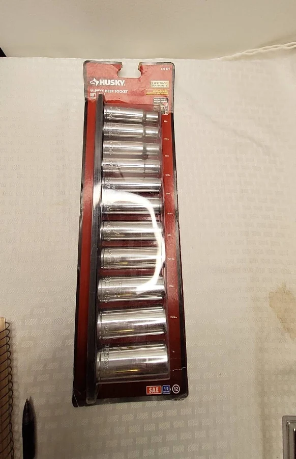 Huskey 11 Pc Deep Socket Set SAE 1/2 In Drive