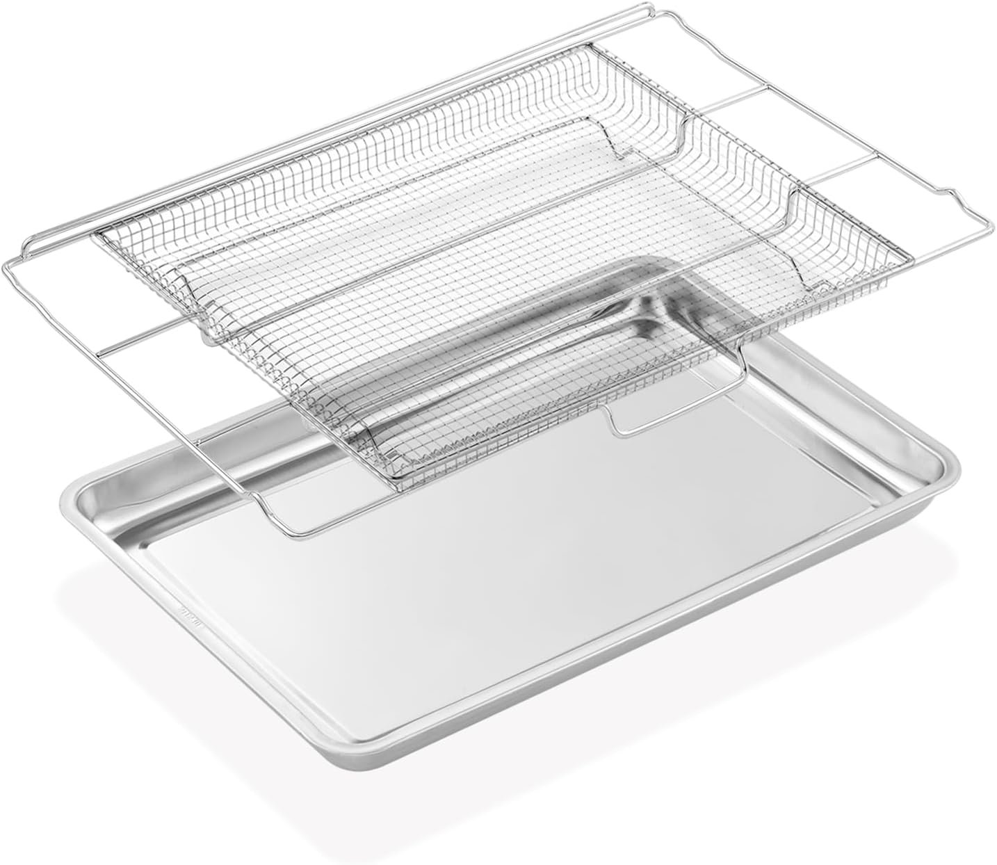 FRIGPEREAFT Air Fryer Tray Replacement for Frigidaire 30'' Ready Cook Range Oven Parts 304 Stainless Steel 25x 16.25 In Air Fry Rack Frigidaire Electric Wall Oven Air Fryer Basket Set (Not 24'' Width)