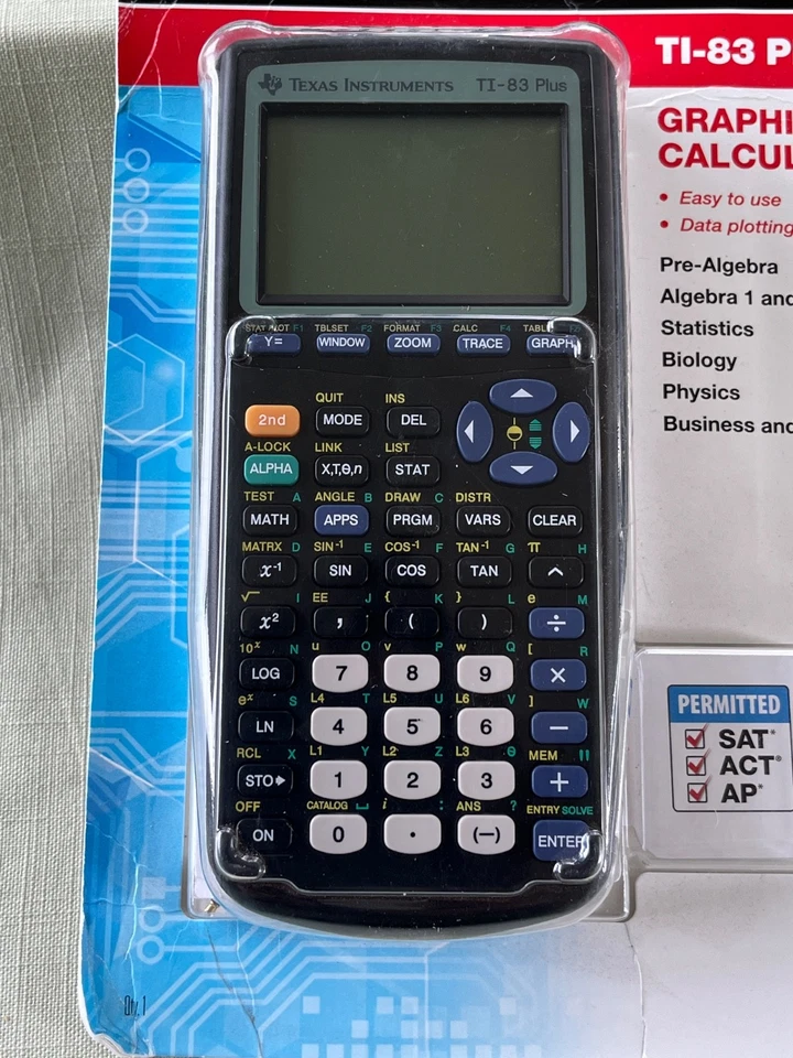 Texas Instruments TI-83 Plus Graphing Calculator For School Math Test Black - Image 2