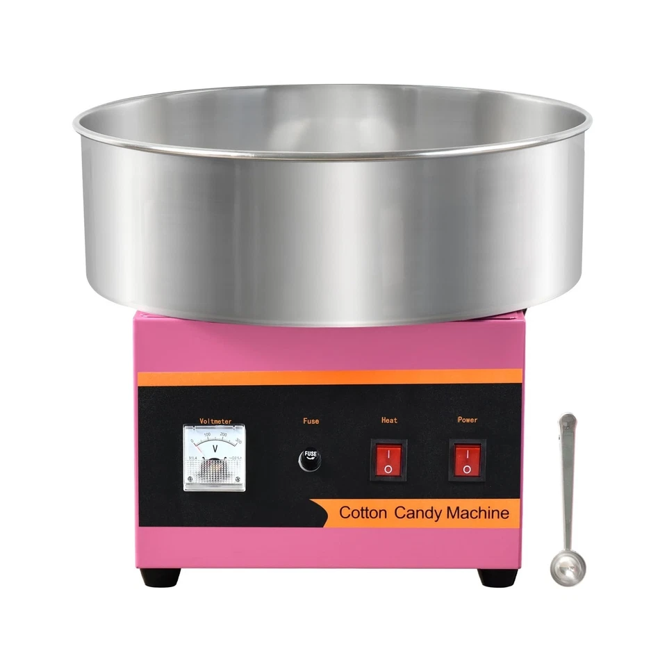 Cotton Candy Machine Commercial, 1000W Efficiently Cotton Candy Maker Machine with Stainless Steel Bowl, Sugar Scoop, Easy & Safe to Use, Candy Floss Maker for Kids, Home, Party, Birthday, Festival - Image 2