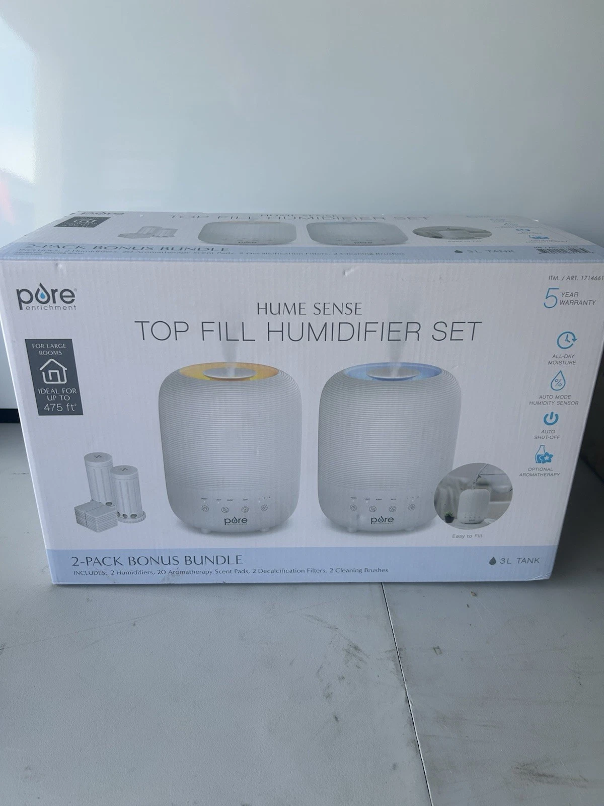 Pure Enrichment Hume Sense Top Fill Humidifier
